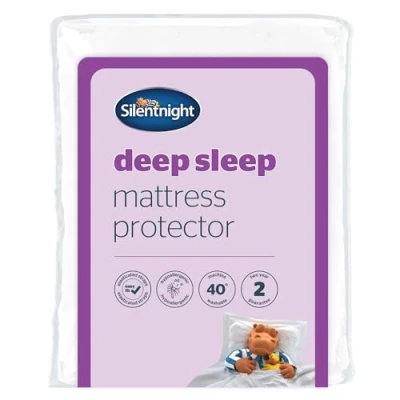 Image de Silentnight Protège Matelas Deep Sleep pour lit King Size, Polyester Coton, Blanc