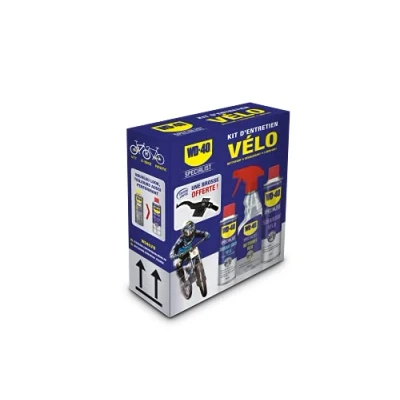 Image de WD 40 SPECIALIST Kit Entretien Vélo Un Dégraissant Nettoyant Complet Lubrifiant Chaîne Une Brosse de Nettoyage Offerte Solution 3 en 1 pour route, VTT et E Bike