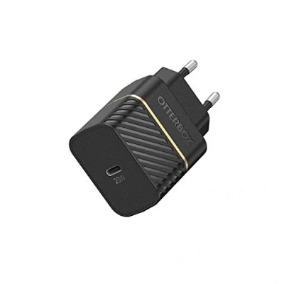 Image de OtterBox USB C PD EU Chargeur Mural 20W, Fast Charger pour Smartphone et Tablette, Testé Contre Les Chutes, Robuste, Ultra Durable, Noir