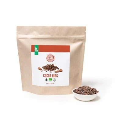 Image de PAKKA Bio Fairtrade Nibs de Cacao 1 kg, écologique &amp; équitable, Cocoa Nibs, fabriqué et mis en emballage directement par le producteur Colombie, végétalien 1000 g