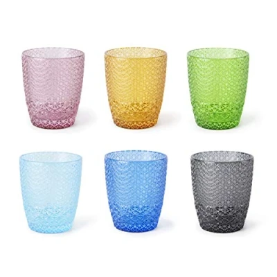 Image de Excelsa Ice Lot de 6 verres à eau, verre, multicolore