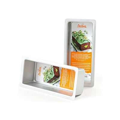 Image de DECORA COD. 0062649 MOULE À PAIN RECTANGULAIRE EN ALUMINIUM ANODISÉ 25,4X10,2XH7,5CM