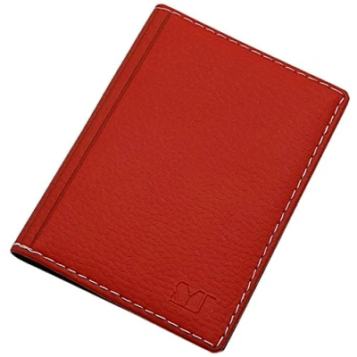 Image de Élégante Pochette de Carte d&#039;identité et Porte crédit 12 Compartiments MJ Design Germany Made in UE en diverses Couleurs Designs (Désign 2 / Rouge)
