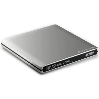 Image de techPulse120 Externe USB 3.1 C UHD HDR 4k 3D MDisc BDXL Lecteur Bluray Graveur Burner Superdrive BD DVD CD pour Ordinateur de Bureau PC Portable Ultrabook Windows MacOS Apple iMac