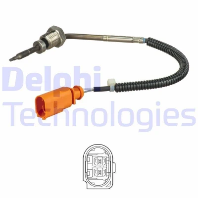 Image de DELPHI TS30146 Palpeur, température des gaz AUDI: Q5, A4 B8 Berline, Avant