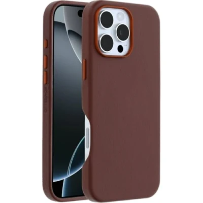 Image de OtterBox Coque Symmetry Series Cactus Leather MagSafe pour iPhone 16 Pro Max, Antichoc, résistante aux Chutes, de Protection Fine, supporte 3X Plus Chutes Que la Norme Militaire, Brun