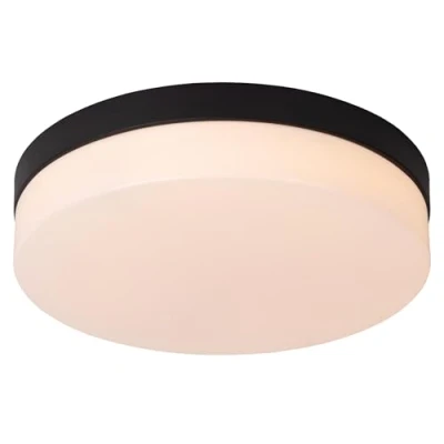 Image de Lucide Biskit plafonnier avec détecteur de mouvement Ø 28 x 7,5 cm 18W LED incl. IP44 noir