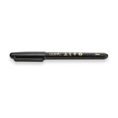 Image de COPIC Gasenfude Brush Pen, Black, stylo pinceau de haute qualité avec une pointe en nylon 9 mm et encre à pigments résistante l&#039;eau