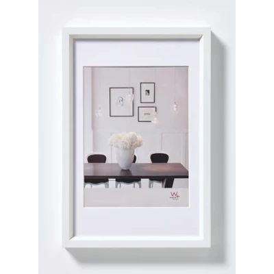 Image de walther design cadre photo blanc 13 x 18 cm avec passe partout, en plastique style acier ES318W