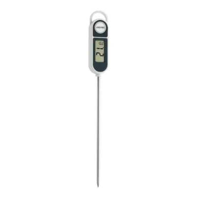 Image de TFA Dostmann 30.1048 Thermomètre à sonde piquer Plage de Mesure 50 +300 C Conforme HACCP, Gris/Blanc