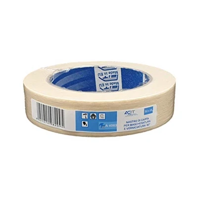 Image de ACIT, Ruban de Masquage Peinture Multi Surfaces, Masking tape idéal pour les travaux peinture, Usage Général (25 mm)