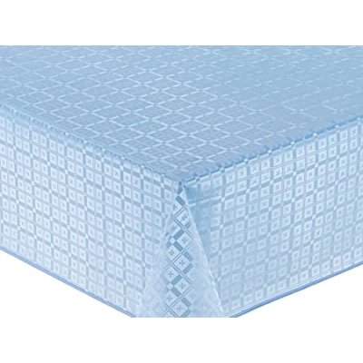 Image de Home Direct Nappe Toile cirée PVC Rectangulaire, en Relief (140x200cm, Bleu Gris)