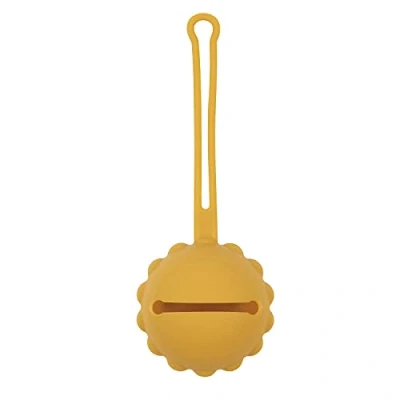 Image de Nattou Étui à Sucette en Silicone, Pratique pour Tous les Modèles de Sucettes, Sans BPA, Environ 18 cm, Jaune