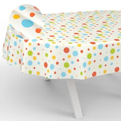 Image de ANRO Nappe en Toile cirée, Lavable, pour Table de Jardin, extérieur, intérieur, Ovale, 220 x 140 cm, Bord coupé, fête