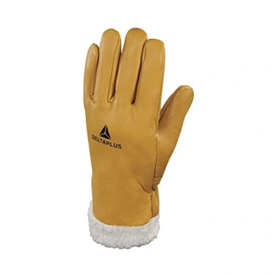 Image de Delta Plus Gants en cuir spécial froid fleur de bovin et avec doublure Jaune Taille 10