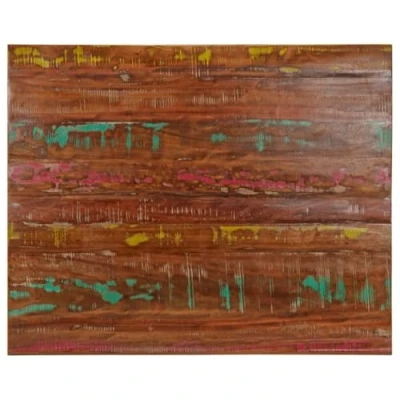 Image de vidaXL Dessus de Table 100x80x2,5cm rectangulaire Bois Massif récupéré, en Bois, Basse, à Manger