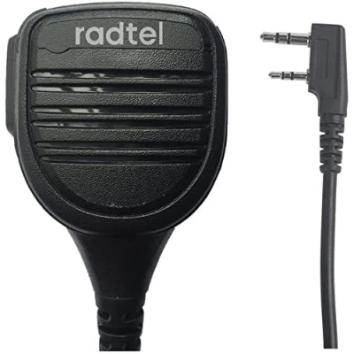 Image de radtel Remote Speaker Microphone Compatible with Baofeng UV 5R 82 RT 470X 890 RT22 Kenwood Talkie Walkies (2 Pin K Connector)