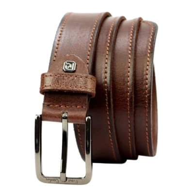 Image de Pierre Cardin 5072 KAM02 Ceinture élégante en cuir pour homme avec boucle classique Camel Longueur de la sangle 125 cm, camel, cm