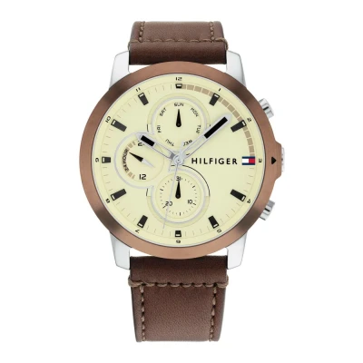 Image de Tommy Hilfiger Montre à aiguilles, Homme, Taille: One Size, Braun