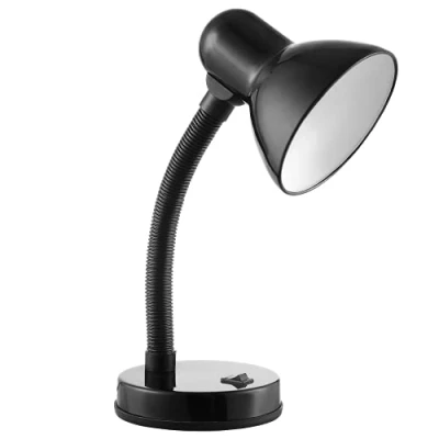 Image de Virone FUPI Lampe de Bureau 40W E27 Acier + Plastique Source Lumineuse Remplaçable (le noir)
