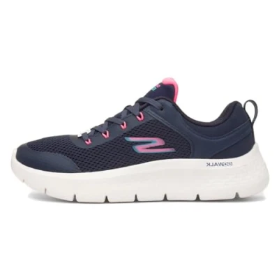 Image de Skechers Performance GO WALK FLEX LACE UP Chaussures de course navy/coral, Femme, Taille: 41, Navy/coral Tissu / matière synthétique