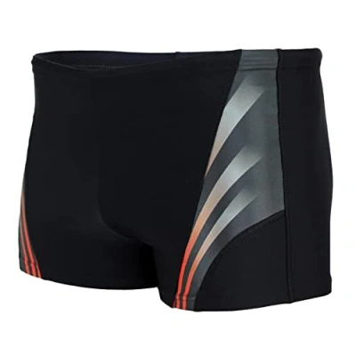 Image de Aquarti Maillot de Bain avec Rayures Shorts Natation pour Homme, Nior/Rouge, 4XL