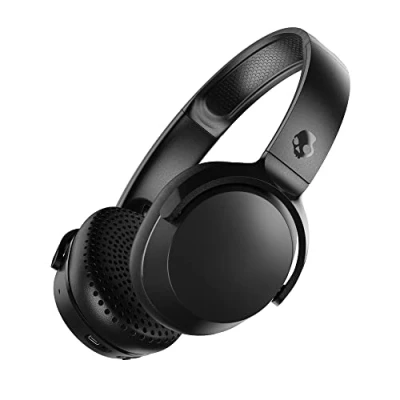 Image de Skullcandy Riff 2 Casque Supra Auriculaire sans Fil, Autonomie 34 h, Microphone, Compatible Android + Appareils Bluetooth Noir