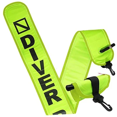 Image de Scuba plongée Choix 4 &#039;Neon marqueur de Surface Jaune Signal Tube avec Clip en Plastique