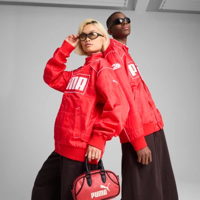 Image de Puma Archive Seasonal Relaxed Racer Jacket Unisex Blouson Bomber, Taille: Large, For all time red