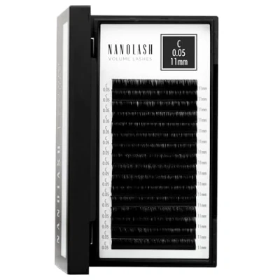 Image de extensions de cils Nanolash faux pour extension professionnelle, volume (0.05 C, 11mm)