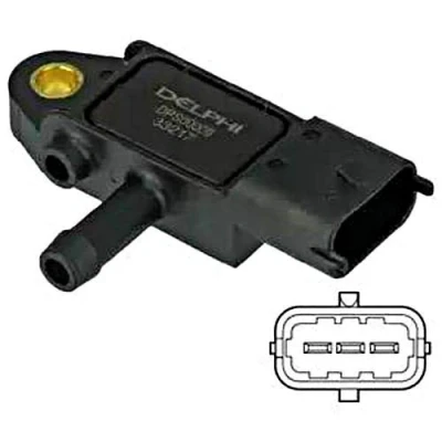 Image de DELPHI DPS00009 Capteur, pression des gaz échappement OPEL: Zafira B, Vectra C Caravan, Meriva A, SUZUKI: SWIFT 4, 3, SX4 I 5 portes