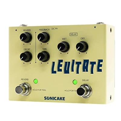 Image de SONICAKE Pédale d&#039;effet pour guitare Delay numérique, combo réverbération Levitate