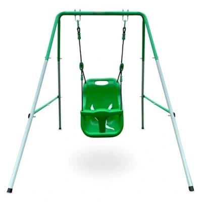 Image de HyperMotion balançoire pour bébé (à partir de 6 Mois) et Tout Petits (jusqu&#039;à 25 kg) avec Ceinture sécurité, Usage intérieur extérieur, Hauteur réglable, Vert