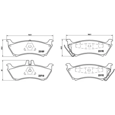 Image de BREMBO P 50 044 Jeu de plaquettes frein contact signal d&#039;usure inclus avec clip piston accessoires MERCEDES BENZ: Classe ML