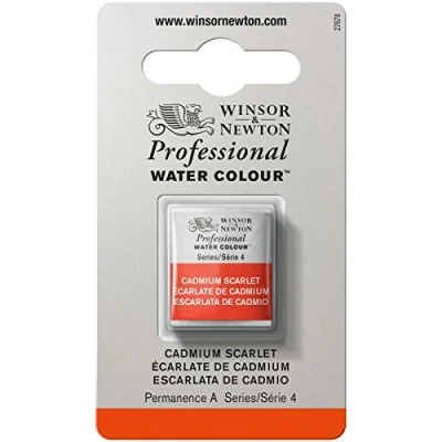 Image de Winsor &amp; Newton Aquarelle Professionnel Peinture Aquarelle, Haute Luminosité, Résistante à la Lumière, Qualité Archive, Demi Godet, Couleur Ecarlate de Cadmium