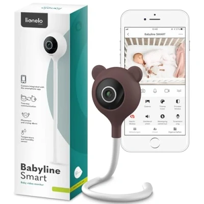 Image de lionelo Care Babyline Smart babyphone Smartphone Intelligent, Camera Bebe WiFi, Application Mobile, détection de Mouvement et Son, visibilité dans l&#039;obscurité, Communication bidirectionnelle