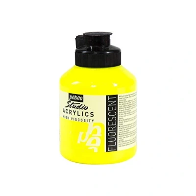 Image de Pébéo Acrylique Fine Studio Acrylics Peinture Jaune Fluorescent 500 ml