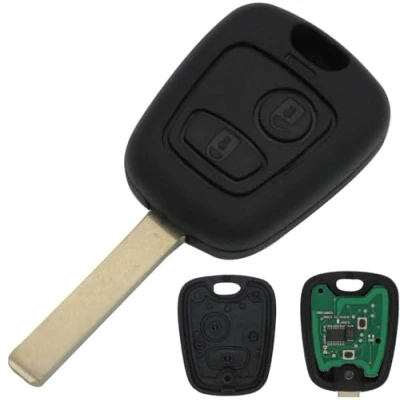 Image de Clé complète Avec électronique à Programmer Plip Compatible 107 207 307 407 106 206 306 406 C1 C2 C3 C4 C5 C6 C8 Xsara Saxo Berlingo Aygo Coque Télécommande