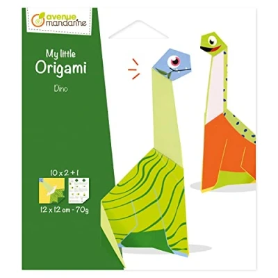 Image de Avenue mandarine OR517C Une pochette INITIATION My little ORIGAMI 20 feuilles 12x12 cm 70g (avec modèle de pliage inclus) À partir 5 ans DINOSAURE