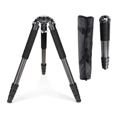Image de Rollei Rock Solid Alpha XL Mark III Trépied Professionnel extrêmement Robuste avec Une capacité de Charge élevée (40 kg) et tête nivellement Fixe intégrée Noir