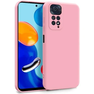 Image de MyGadget Coque pour Xiaomi Redmi Note 11 11s Case TPU Souple &amp; Soft avec Doublure Microfibre Cover Protection Extra Fine Légère Rose Clair