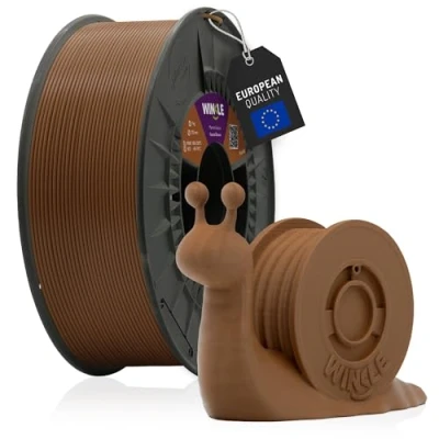 Image de WINKLE Filament PLA HD marron acacia pour imprimante 3D 2,85 mm 1 kg Compatible avec toutes les imprimantes Précision dimensionnelle Bobine de