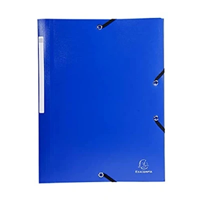 Image de Exacompta Réf. 55800E 1 chemise à élastiques Opak pochette 3 rabats en polypropylène opaque dimensions 24 x 32 cm pour documents au format A4 couleur aléatoire