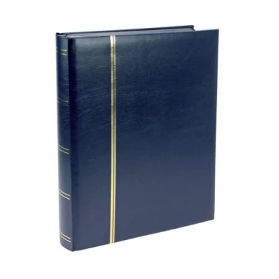 Image de Safe 154 4 Album Timbres 60 Pages Bleu Chaque Page avec 9 Bandes Transparentes gaufrage doré sur la Couverture et Le Dos 230 x 305 mm