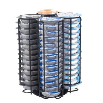 Image de SYSYLY Porte Capsules Compatible pour Tassimo,Porte Dosette Tassimo,Supports Tassimo,Rangement Capsule Rotatif Tassimo,Distributeur Café,Noir.