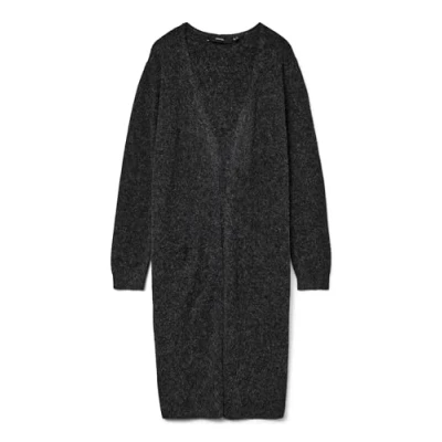 Image de Vero Moda Vmdoffy LS LONG OPEN GA NOOS Gilet, Femme, Taille: XXL, Black/melange