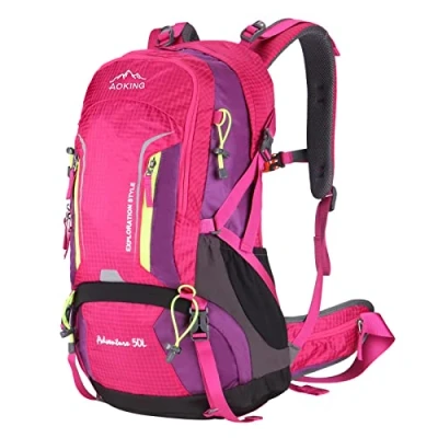 Image de Aoking,sac à dos de randonnée/escalade,50L,YJN67363,éléments standards :panneau en maille flux d&#039;air amovible,imperméable,sifflet SOS,housse pluie