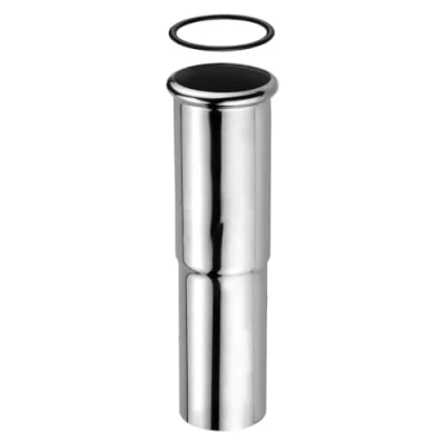 Image de Schläfer 439105 Canot de Rallonge pour Siphon Évier 1&quot;1/4 En Laiton Chromé Tuyau Vidange Réglable, Universel, 130mm x Ø32 Ø32. d’Immersion