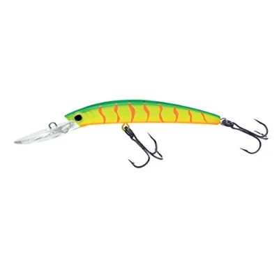 Image de Yo Zuri Crystal Minnow Deep Diver Leurre Flottant doré 13,5 cm Hot Tiger