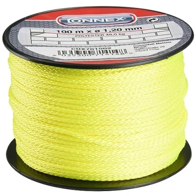 Image de Connex COX781562 Cordeau de maçon 100 m Max 45 kg 1,2 mm Jaune